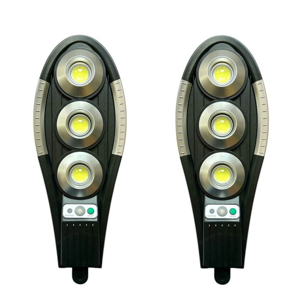 2 Piece 150W IP66 Solar LED Spotlight with Motion Sensor Remote Control CW982