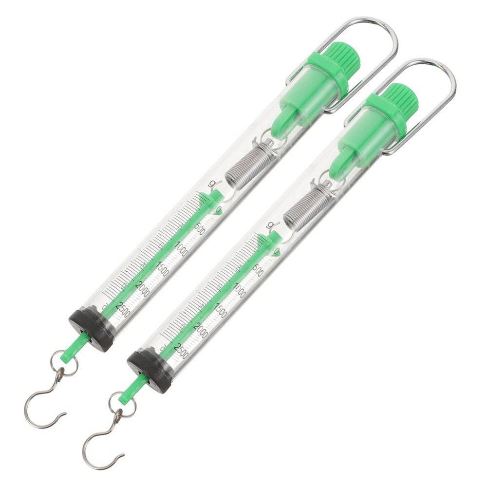 2 Pcs Spring Weighing Scales Force Dynamometer Science Instruments