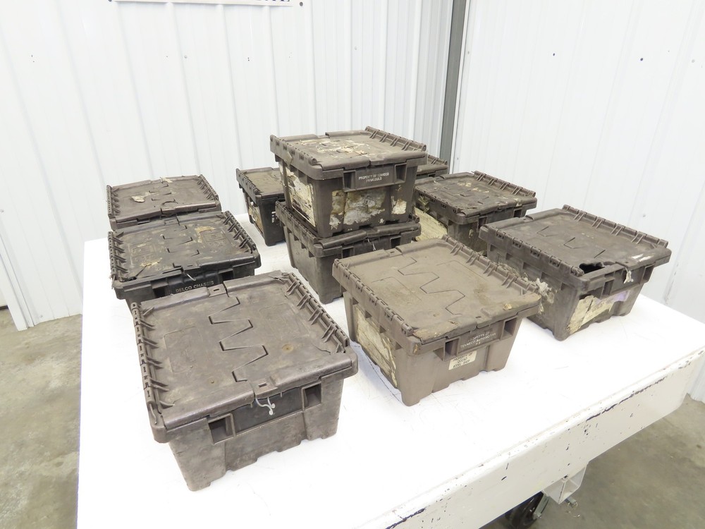 Buckhorn Stackable Plastic Container Bin Modular Nesting 12"x11"x7" Lot of 10