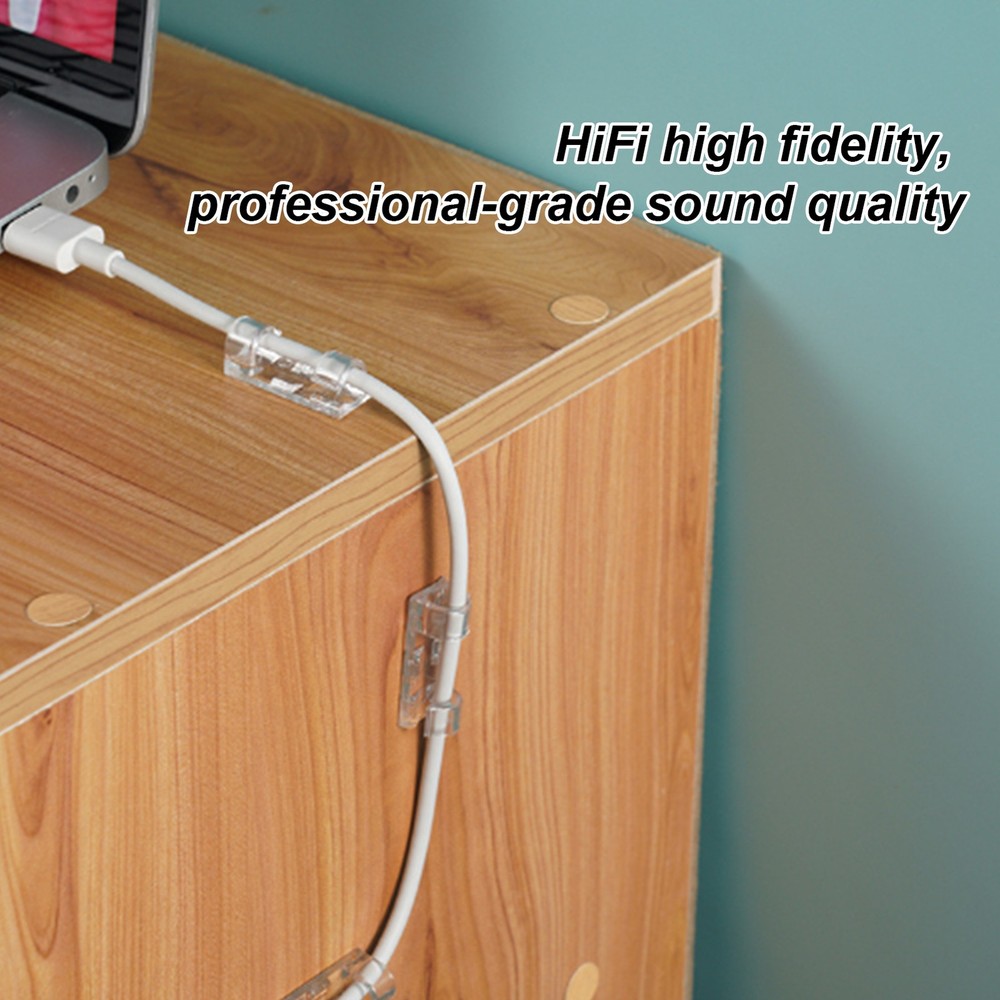 USB Cable Wire Cord Clip No Drilling Transparent Multi-Model Under Desk