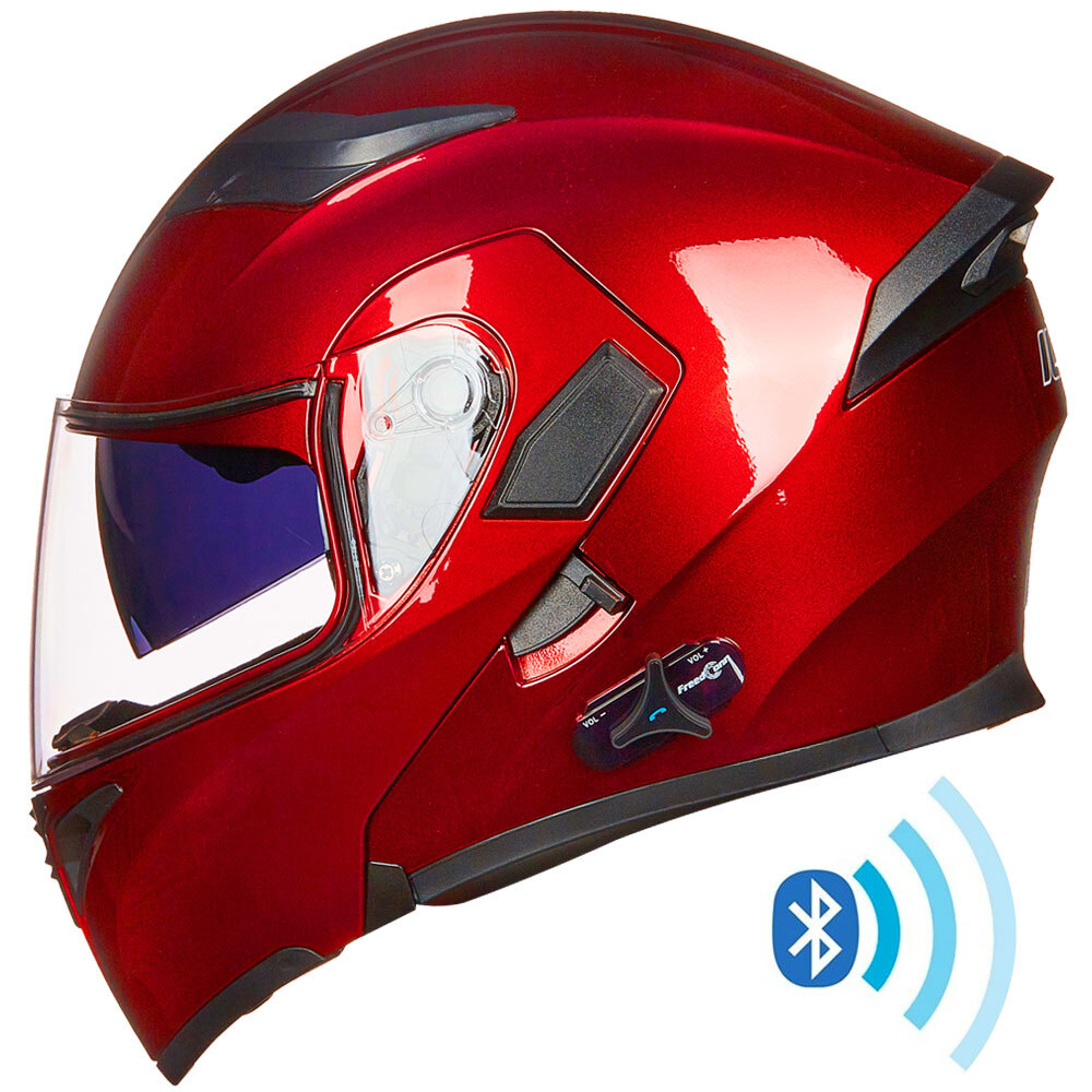 ILM USED Bluetooth Full Face Modular Motorcycle Helmet Dual Visor Intercom DOT
