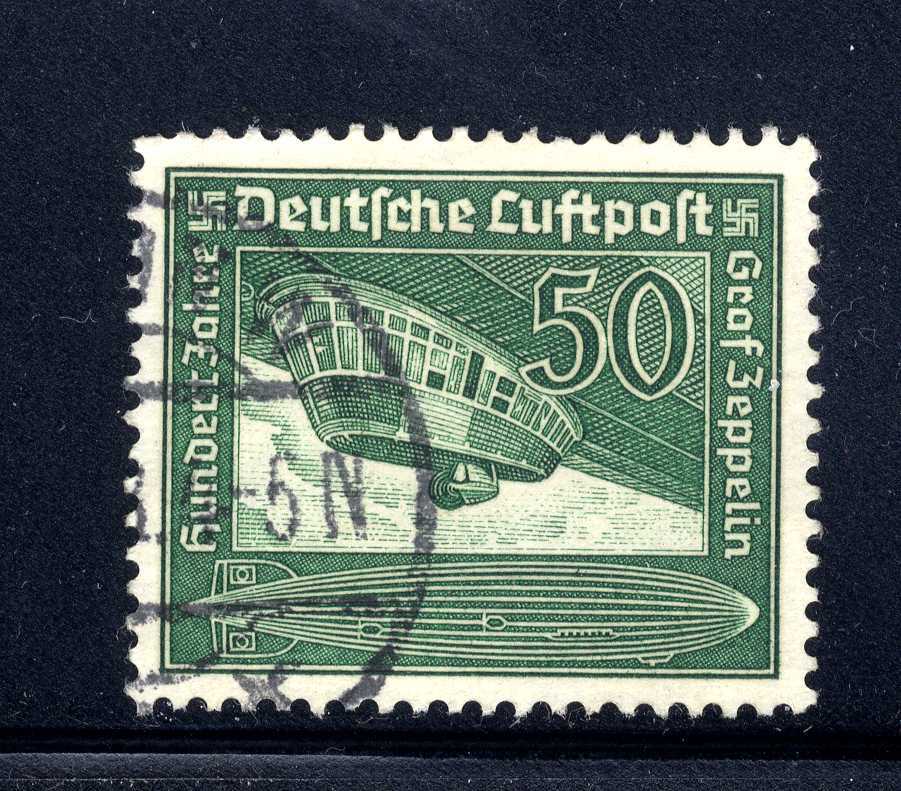1938 Germany Third Reich Zeppelin Hindenburg SC#C60 AP12 Used