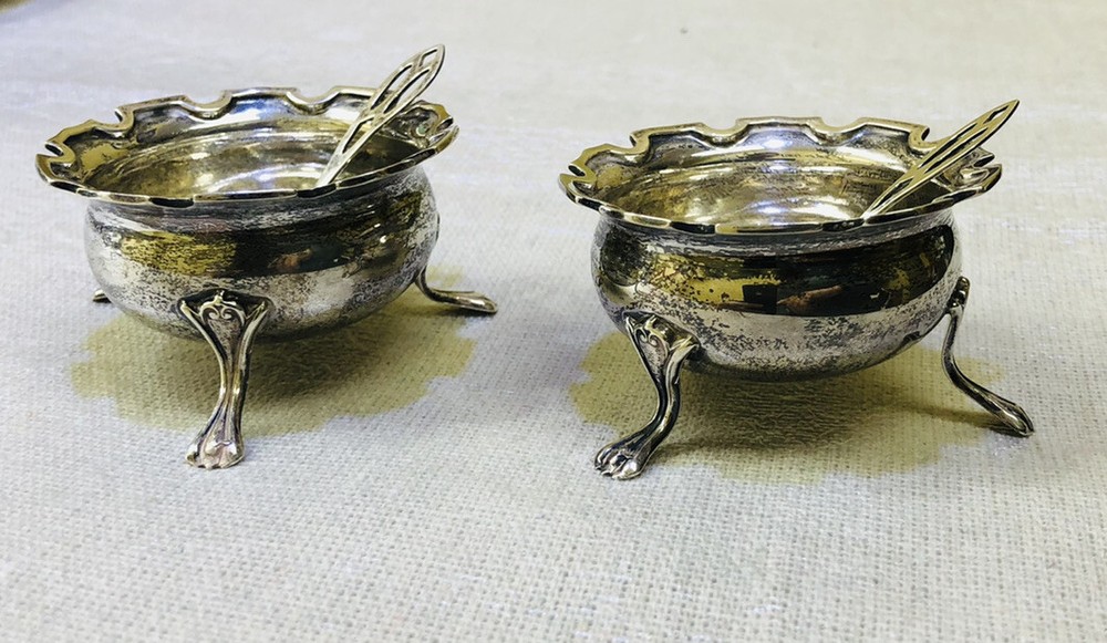 TABLEWARE FOR SPICES 2 pcs. VINTAGE. Silver