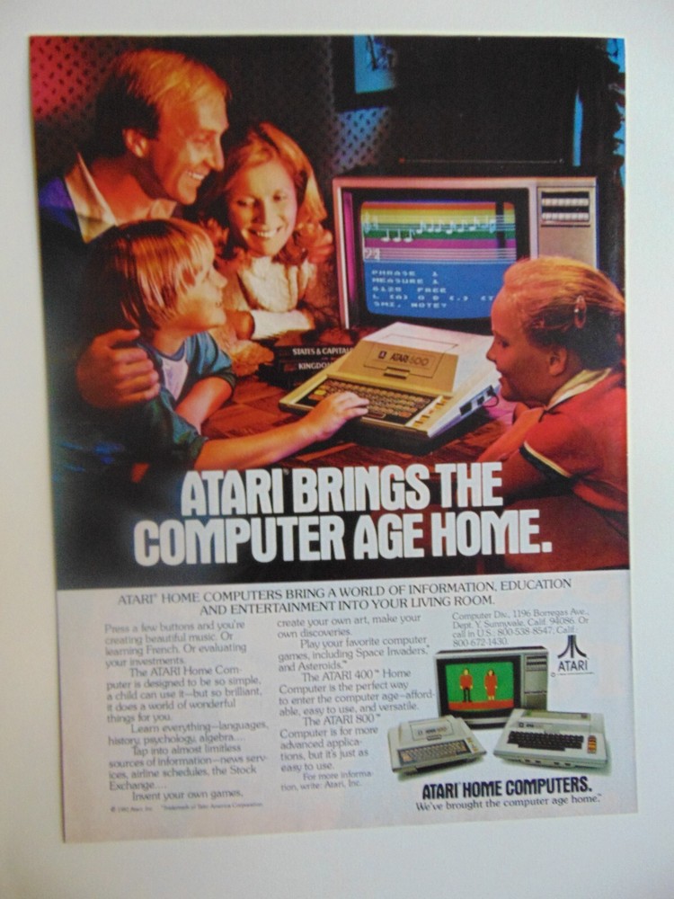 1981 ATARI HOME COMPUTERS print ad