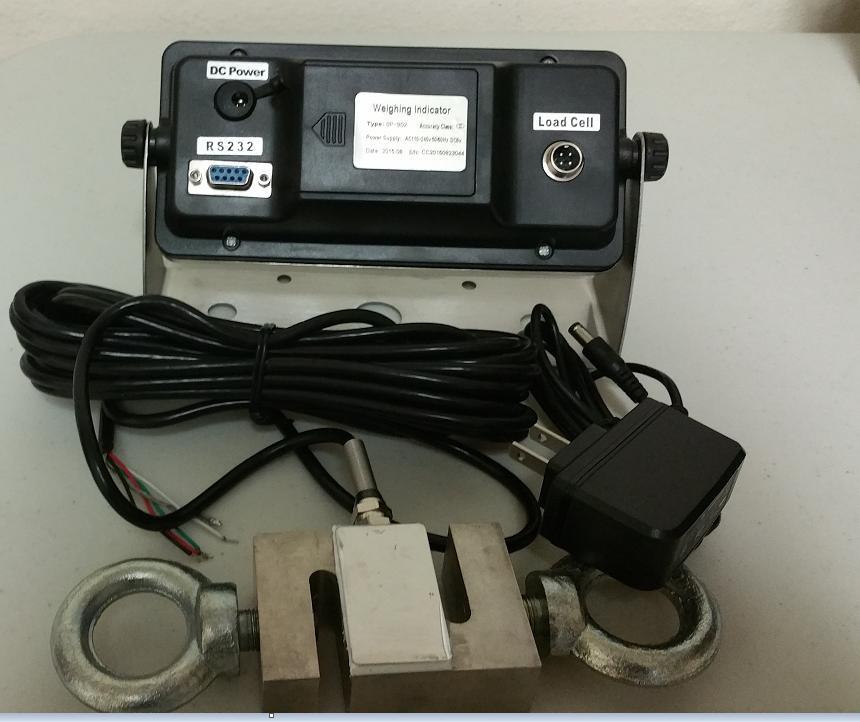 2500 LB S-TYPE LOAD CELL & INDICATOR HANGING CRANE SCALE TENSION NEW