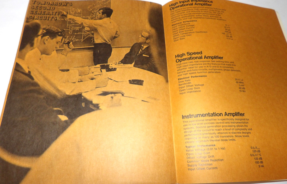1968 FAIRCHILD SECOND GENERATION LINEAR INTEGRATED CIRCUITS BROCHURE/APPLICATION