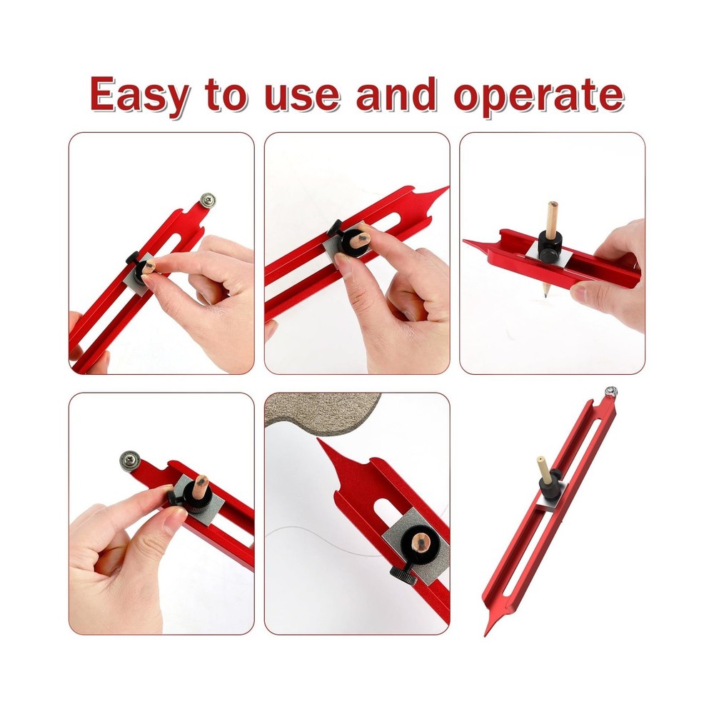Contour Gauge Scribe Tool, Precise Profile Scribing Ruler with Adjustable Pen...