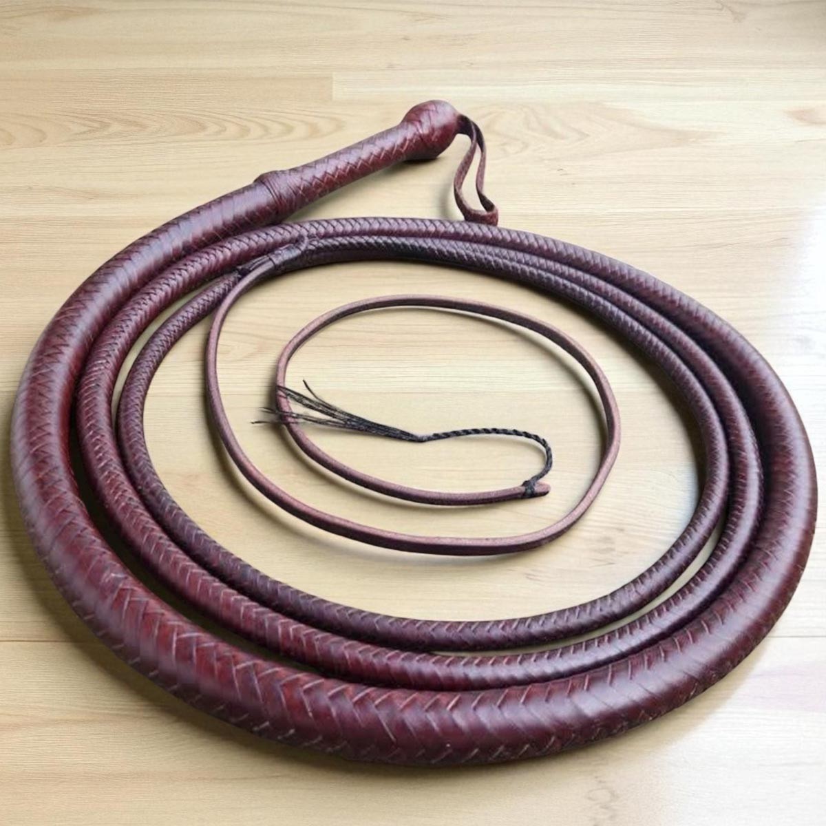 Leather Bullwhip Indiana Jones Raiders Style Whip Handmade Custom Kangaroo Whip