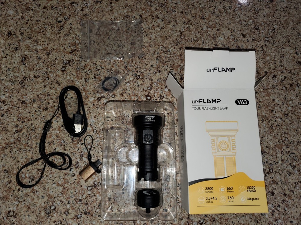 urflamp Flashlight V63-F (Floodlight Version) Rechargeable