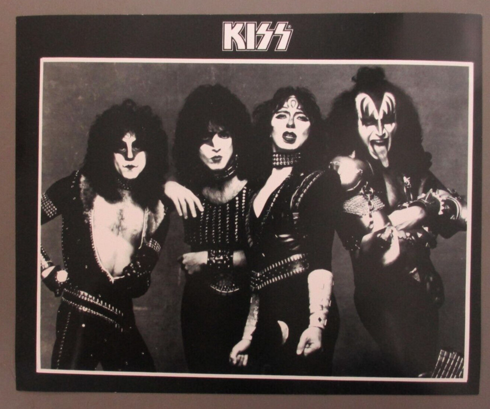 Kiss promo photo black & white glossy approximately 7 X 9 inches Vinnie Vincent!