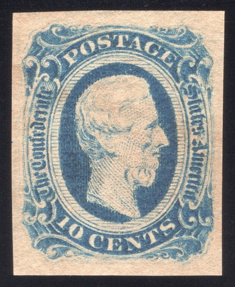 Confederate States, CSA #12d (KB) 10¢ Dark Blue, Mint-OG-Hinged, Deep Color!