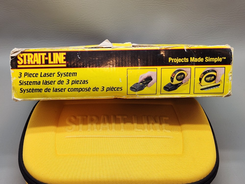 Strait Line 3 Piece Laser System Level Stud Finder And Case