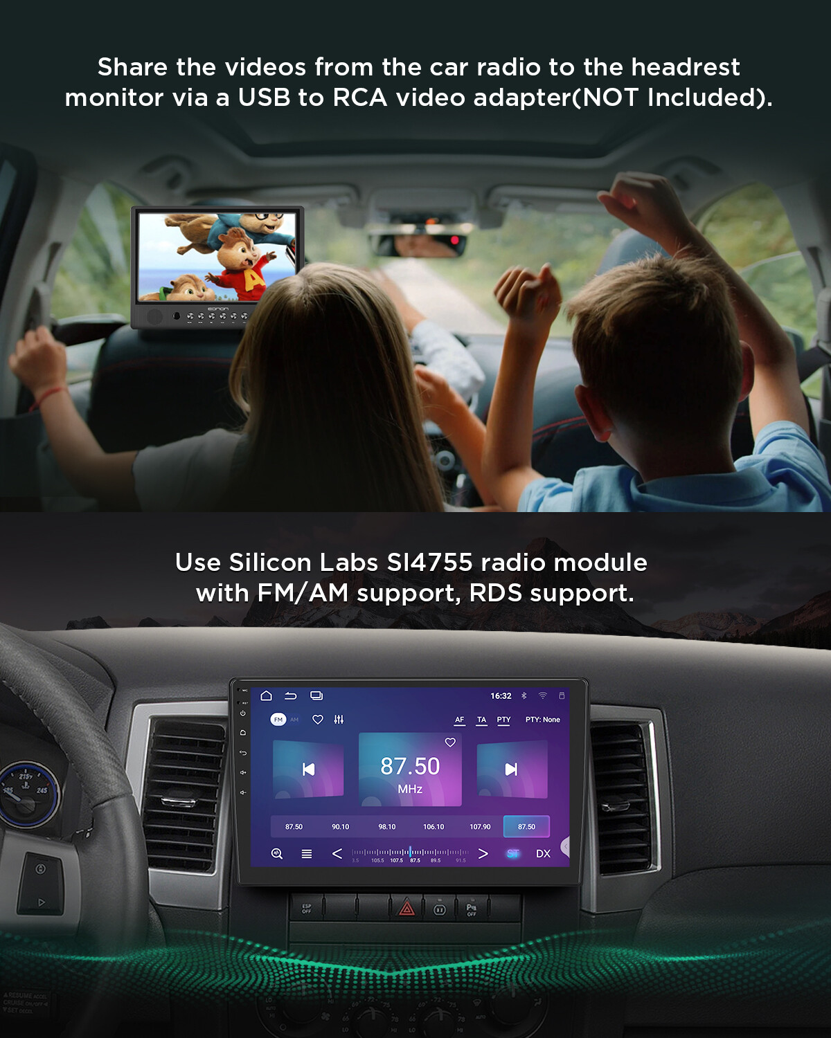 For Jeep Wrangler 2007-2017 Car Stereo Apple CarPlay Android 13 Radio GPS Navi