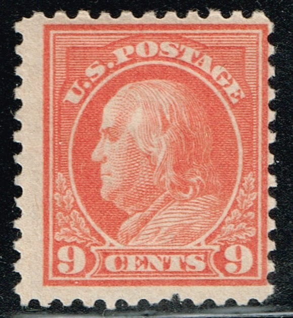 509, Mint VG HR 9¢ Franklin (fault)