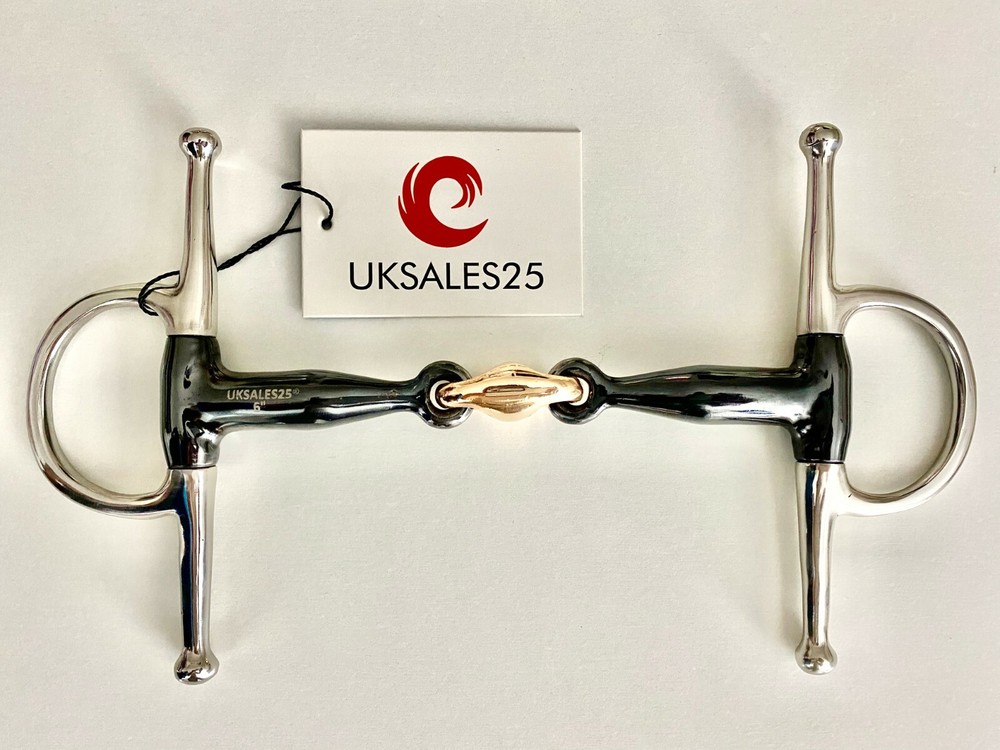 Full Cheek Sweet Iron Snaffle Bit Copper Lozenge (UKSALES25®)*SAME DAY DISPATCH*