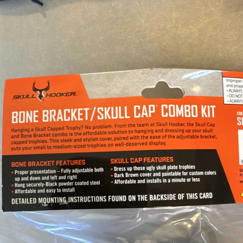 Skull Hooker Bone Bracket/Skull Cap Combo Kit for Antlers Mounting Accessory