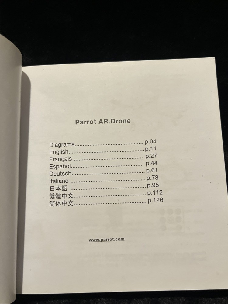 AR Drone Parrot User Manual Instructions Guide