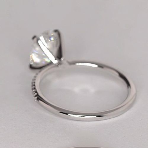 2.15 Ct Lab Grown Diamond Engagement Ring 14K White Gold Solitaire Size 7