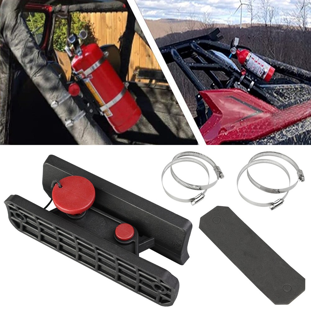 UTV Car Fire Extinguisher Holder Mount Bracket Adjustable Compatible with RZR