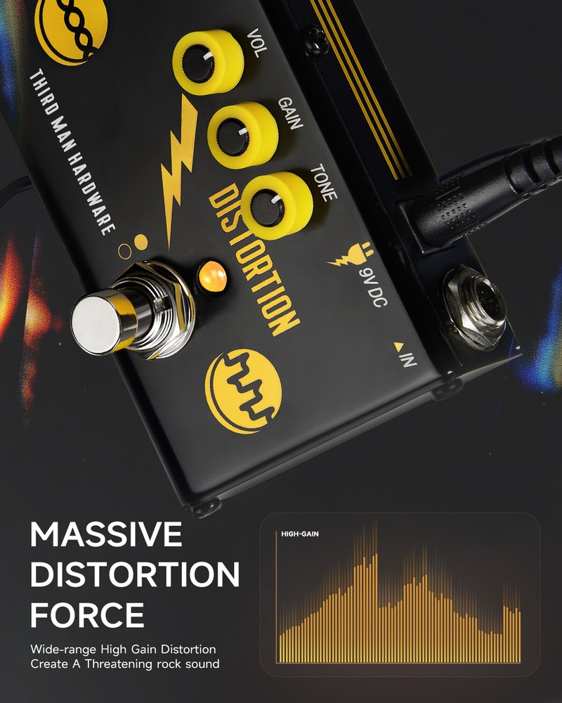 Donner X Third Man Triple Threat Distortion Phaser Echo Guitar Pedal