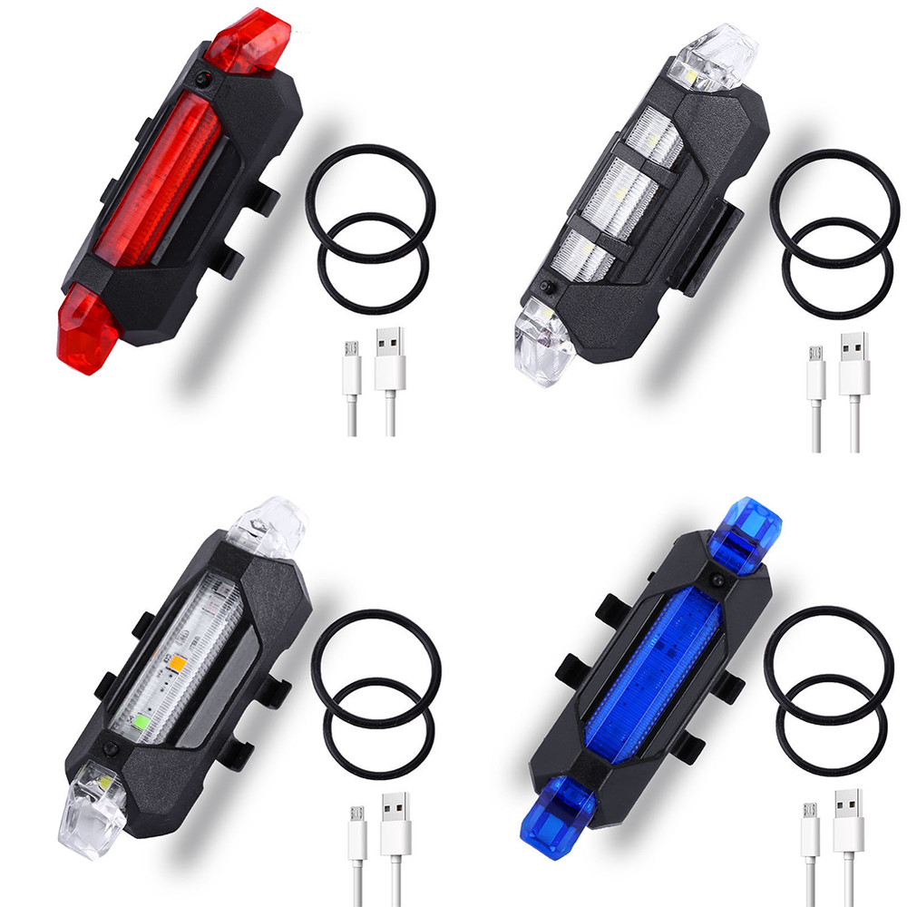 Lightweight 37g Rechargeable Taillight for Bikes with Multiple Mounting Options