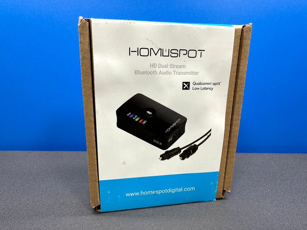 HOMESPOT HOME SPOT HD DUAL STREAM BLUETOOTH AUDIO TRANSMITTER BTADP-128-D NEW