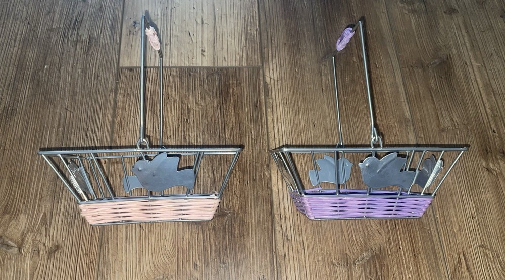 Two Baskets One Pink And One Purple