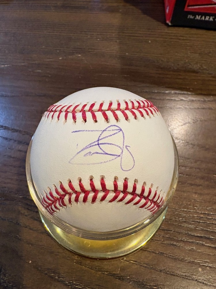 DAVE    JUSTICE    BRAVES     SIGNED     BASEBALL