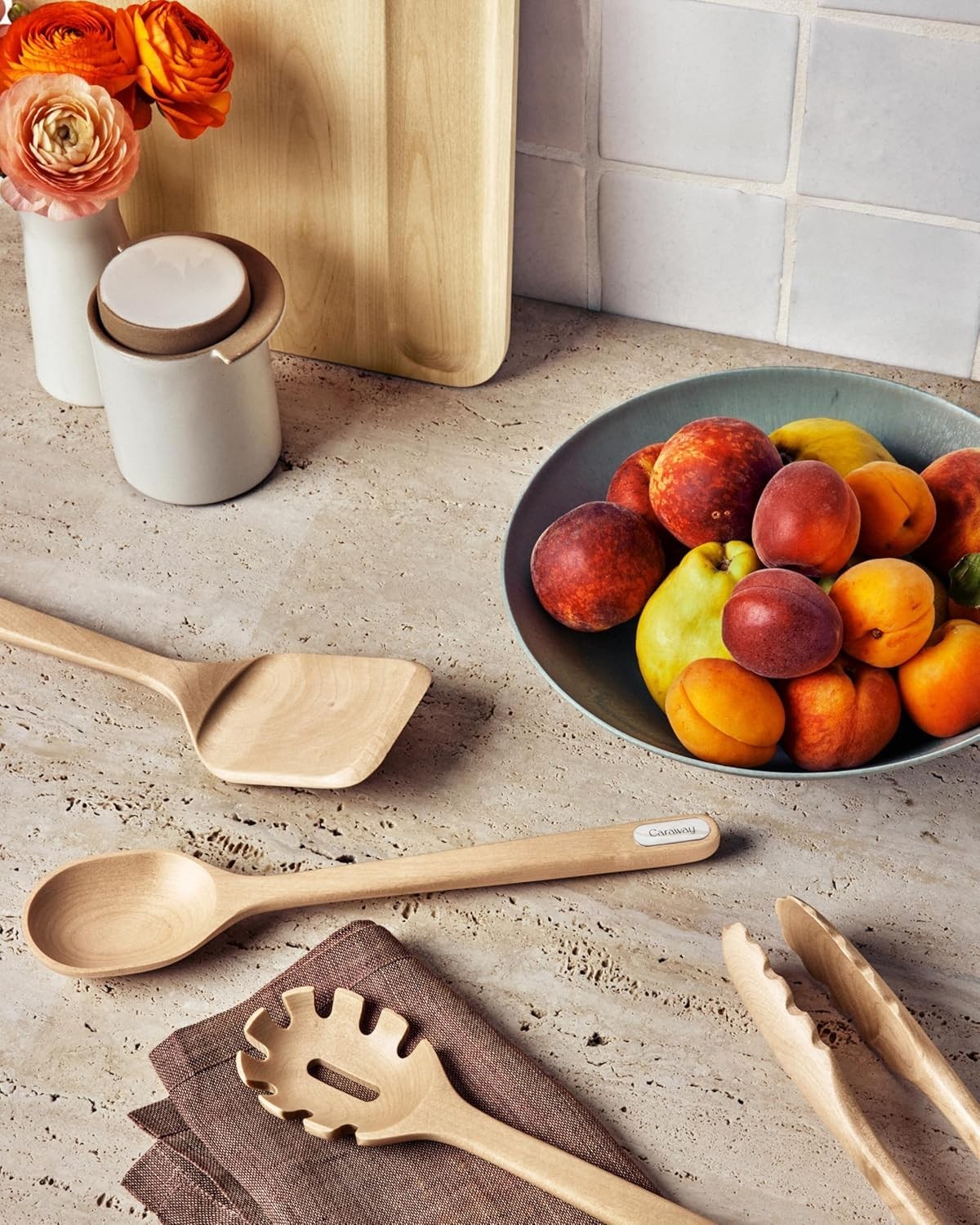 Caraway: Cutting Board & Utensil Set