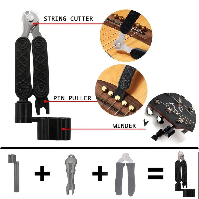 Professional Classical Guitar Bridge Saddles Nut And Strings Replacement Pack