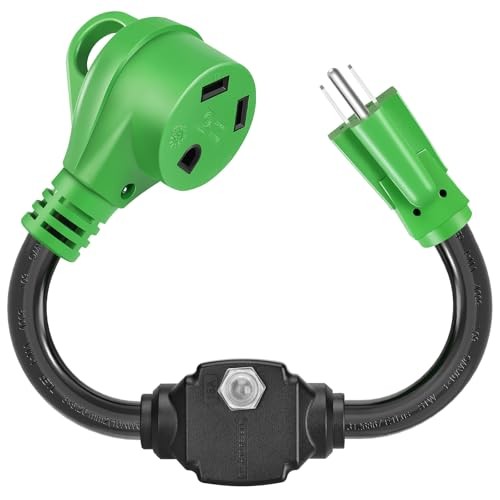 Overload Protector 30 Amp to 110 Volt RV Adapter & Surge Protector for