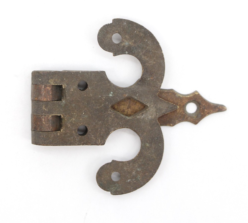 Antique 5.875 in. Brass Ice Box Hinge