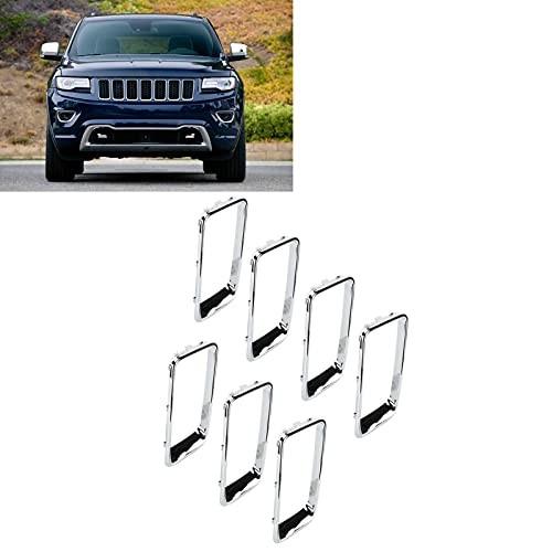 Front Grille Inserts Trim Grill Ring Inserts Frame Trims Kit 7PCS/Set Front