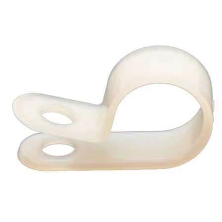 Dolphin Components Dc-3/16N Cable Clamp, Nylon 6/6, 3/16 In Bundle Dia., White,