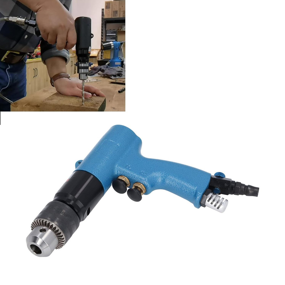 Versatile Adjustable Speed Pneumatic Drill with Side Exhaust for All Tasks