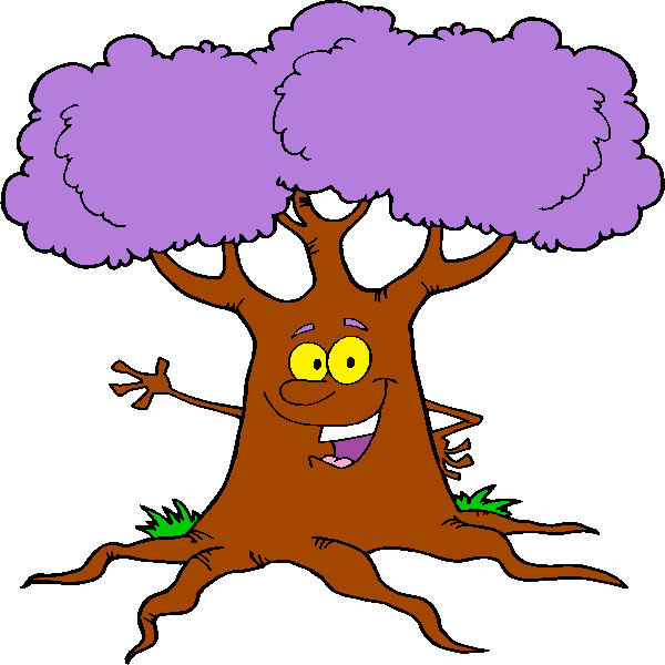 30 Custom Purple Happy Tree Personalized Address Labels