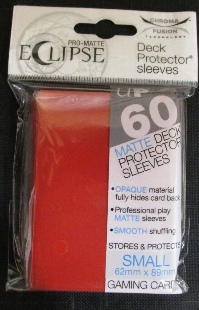 60 Ultra Pro Eclipse RED Small Size PRO-MATTE Deck Protector Sleeves