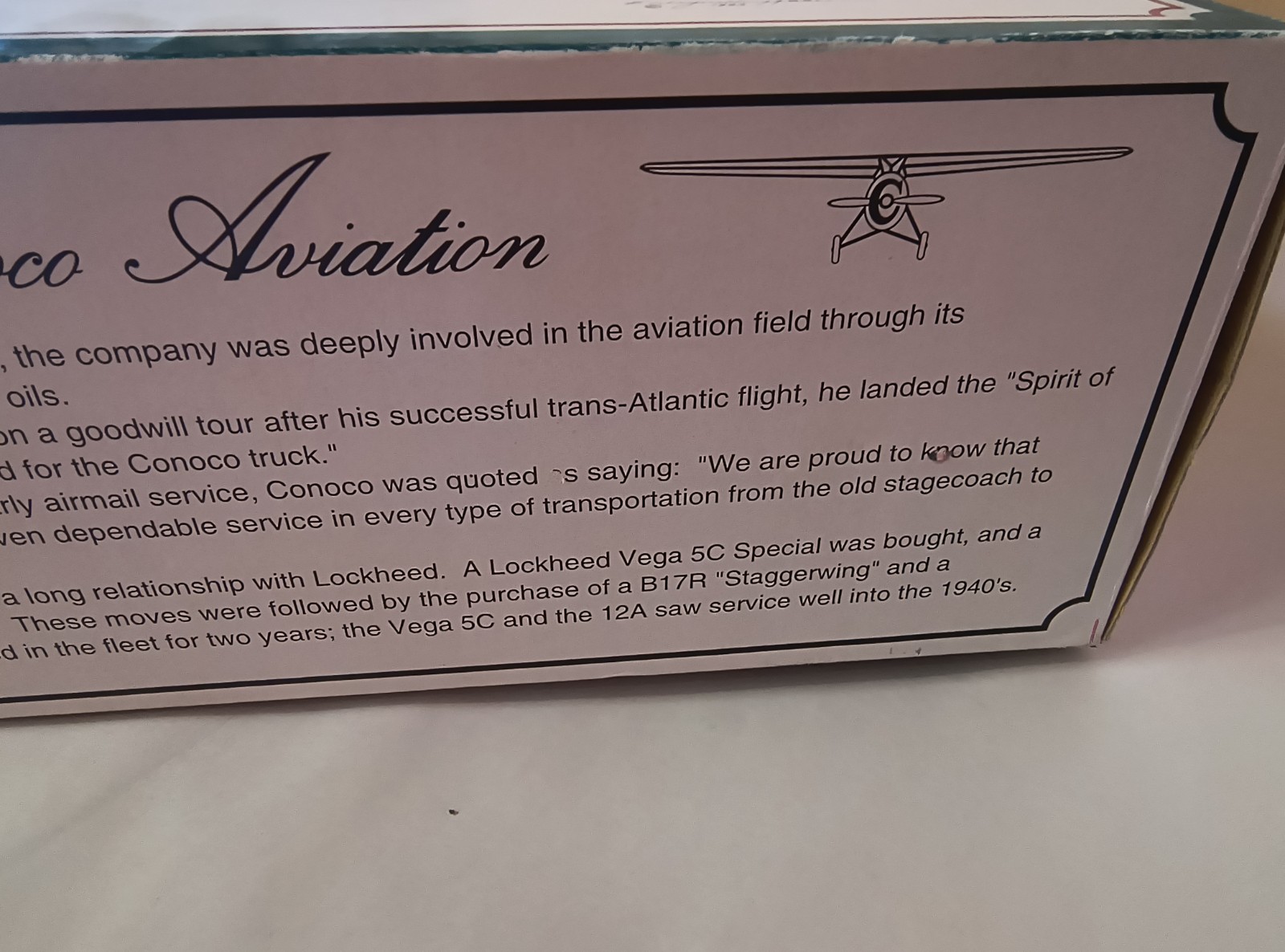 1932 Lockheed Vega 5C Special Conoco Diecast Plane Coin Bank Limited Edition '92