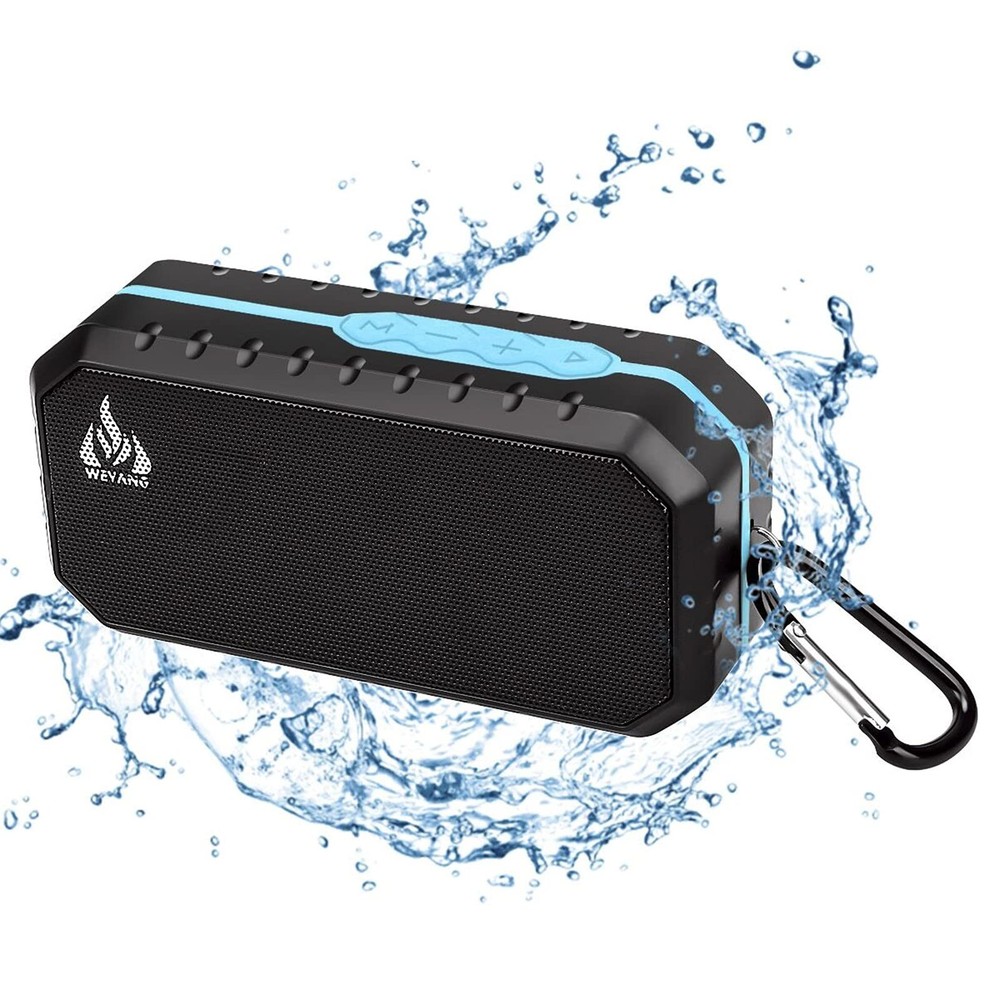 WEYANG Portable Bluetooth Speaker,IP65 Waterproof Wireless black