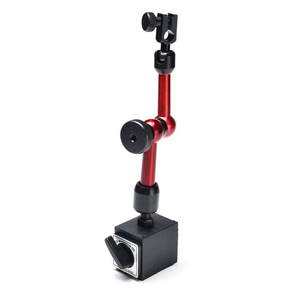 AGPtek® 3-Joint Red Adjustable Magnetic Base Holder for Digital Dial...