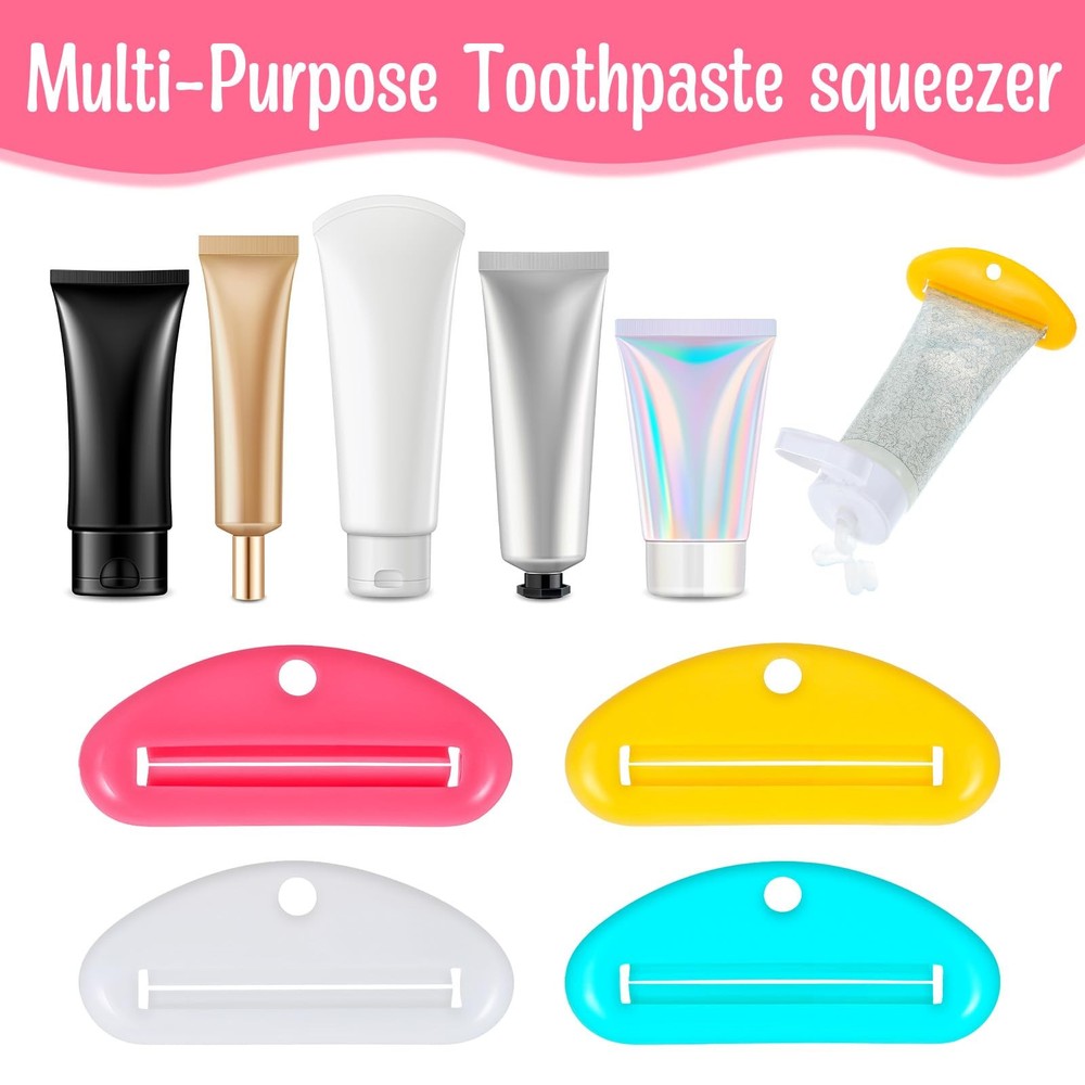Plastic Toothpaste Tube Squeezer Clips 8 Pack