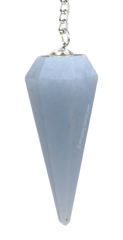 Blue Calcite Dowsing Crystal Pendulum