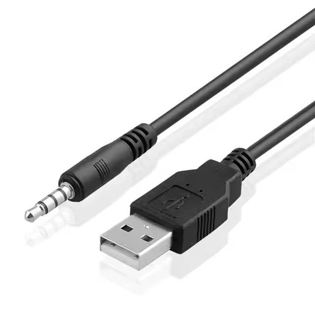 USB Type-A to 3.5mm Mighty Player Type-A Charging Cable Headphone jack
