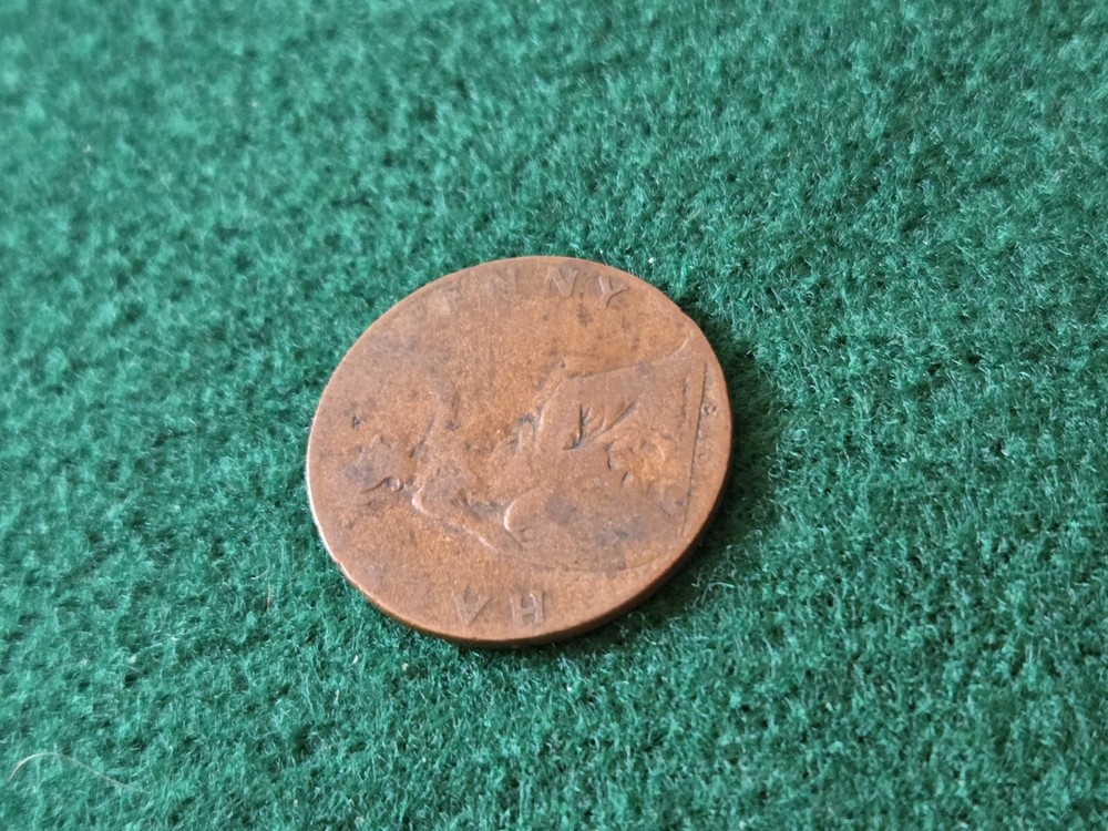 1913 Worn British One Penny
