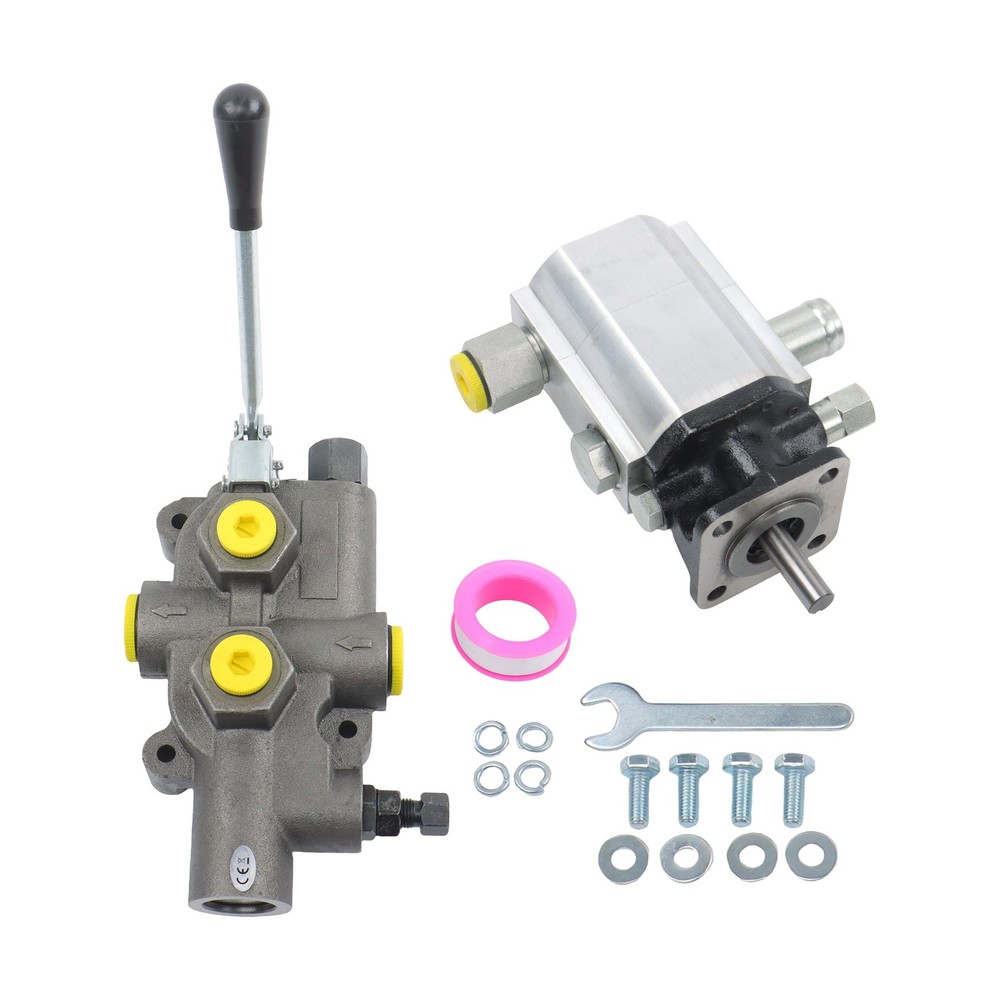 Hydraulic Log Splitter Kit 16 GPM 2 Stage Pump 25 GPM Auto Control Valve
