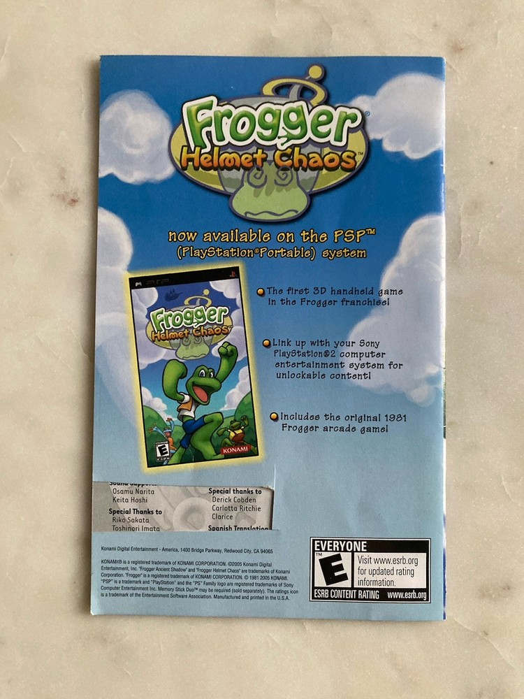 Frogger Ancient Shadow | PS2 | Manual Only