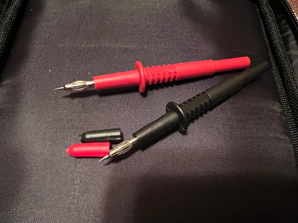 SNAP ON SNAPON SCOPE MULTIMETER PROBE TEST LEAD PAIR RED & BLACK ONLY OSCILLOPE