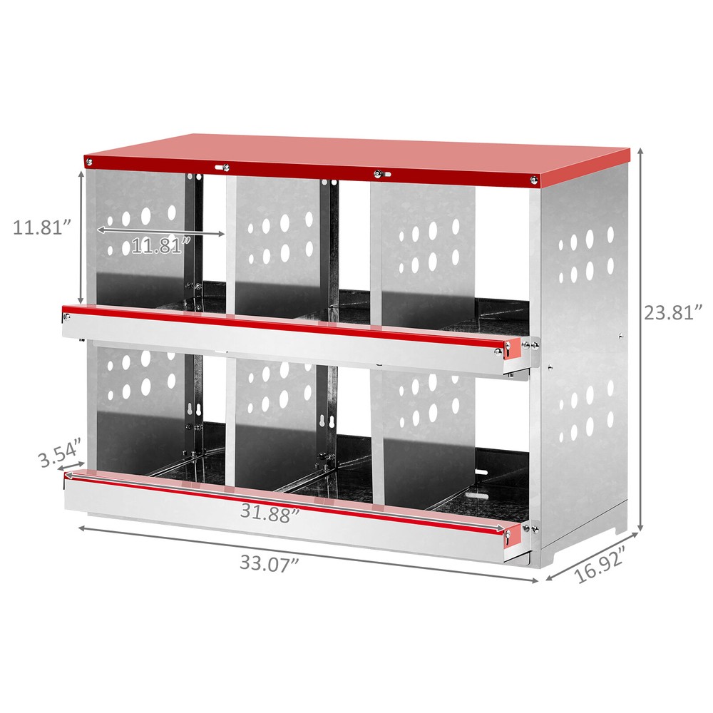 6 Compartment Roll Out Chicken Nesting Box Egg Nest Box Chicken Laying Box
