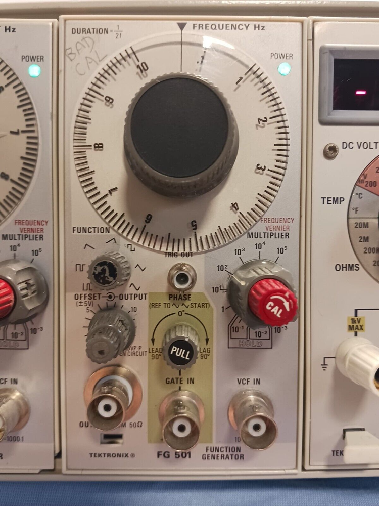 Tektronix TM 504 Unit w/ 2x FG 501 Function Generator, DM 502, DC 504 Modules