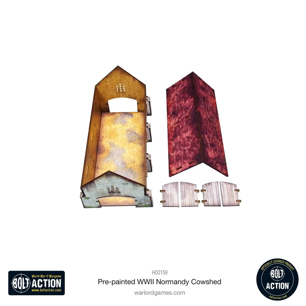 Micro Art Studio: Pre Painted WWII Normandy Cowshed
